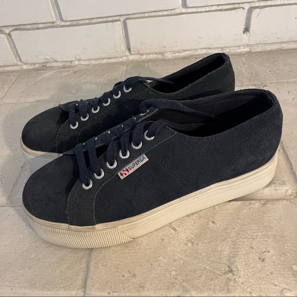 Superga Navy Classic Sneakers Size 9 - Picture 1 of 10